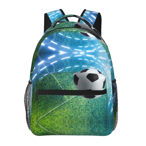 Sac à dos en toile imprimée ballon de football OdDdot noir pour ordinateur portable