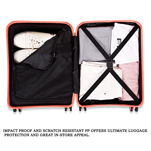 Image of it luggage Momentous Fusion Coral Large-28 inches Expandable Polypropylene Hardsided with TSA Lock & Wet Pouch Inside 8 Wheel Trolley Bag