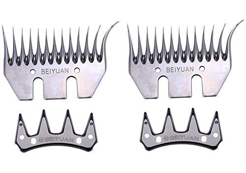 Kit de cuchillas y peines curvado de 13 dientes Beiyuan, para ovino universal compatible con todas las esquiladoras (2)