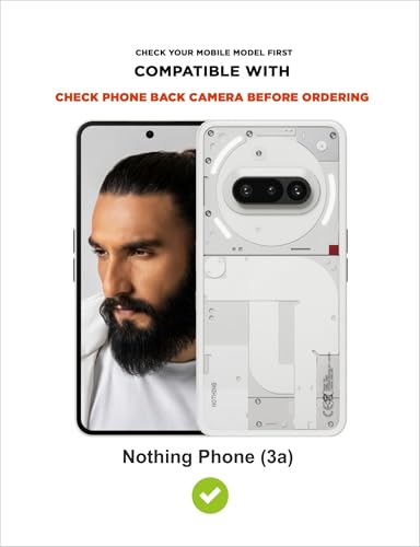 Image of SBMS Silicone Back Cover Case for Nothing Phone 3A 5G | Soft Micro-Fibre Lining Inside | Magsafe Print On Back Side Camera Protection Bump | Shockproof Case For Nothing 3A 5G (Magsafe Print Big Black)