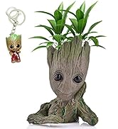 Homened Baby Groot Pot de Fleur - Figurine d'action pour Plantes et stylos du Film Classique - Parfait comme Cadeau - Je s'appelle BÉBÉ Groot