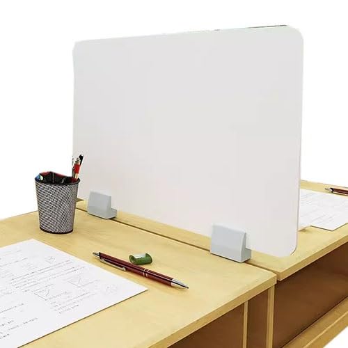 Divisore da scrivania per esami, scrivania per studenti, partito, ufficio, ordinato, Sn, tavolo multifunzione, protegge la vista, bianco, 60 x 40 cm
