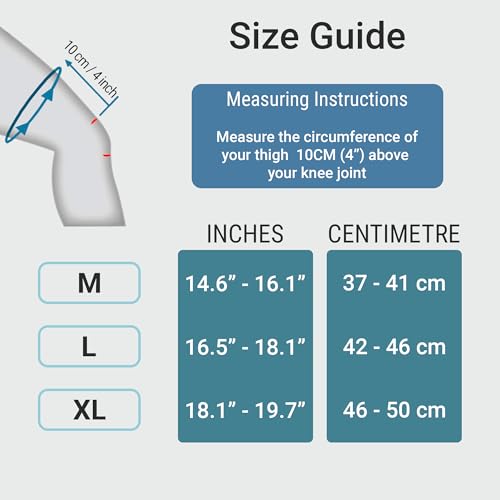 360 RELIEF - Compression Knee Brace with Gel Pads and Side Knee Stabilizers, Joint Support, Comfort, Active Recovery, Running, Workout Protection - Large, Black + Laundry Bag