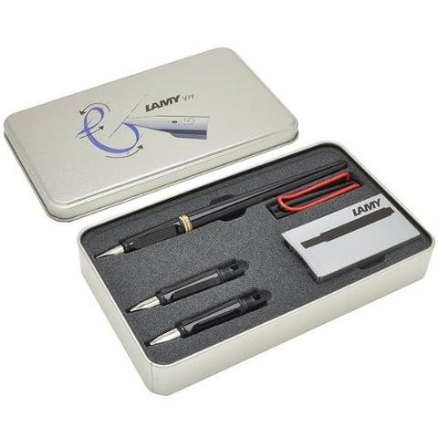 Amazon | Lamy Joy Calligraphy Black Fountain Pen Red Clip Set
