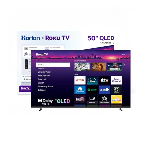 Image of HORION 50-Inch 4K UHD Smart Roku TV, Direct LED with 5000:1 Contrast