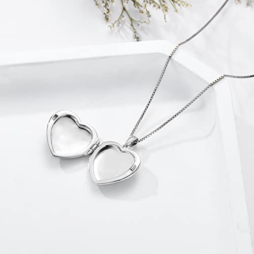 Toupop Mothers Day Gifts For Mom Locket Necklace Father Daughter Locket Mother Daughter Locket Necklace Sister Locket Family Locket Rose Heart Locket Pendant Necklace S925 Sterling Silver Gift Always In My Heart Locket Jewelry Gift (Mother Daughter) #TOP5