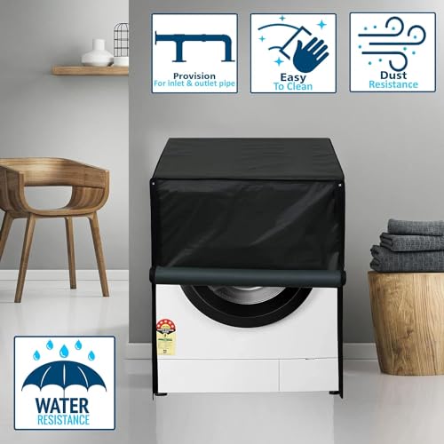 Image of Wings Star Front Load Washing Machine Cover Suitable for Bosch 6.5 kg, 7 kg, 7.5 kg, 8 kg, 8.5 kg, 9 kg. (63X63X81 CMS, Military Green)