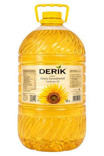 Derik Sonnenblumenöl 10L Reines Sonnenblumenöl Vegan Für Kalte & Warme Küche PET-Flasche