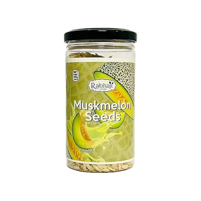 Rabhaji Muskmelon Seeds Kharbuja Beej Nutritious Edible Seeds for Eating High Rich Protein Magaz (Pack of 1)
