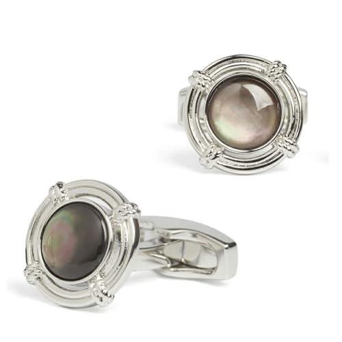 Simon Carter TCJ[^[ JtX{^ Grey Mother of Pearl Life Buoy Cufflink LFBYGRY CS614-4
