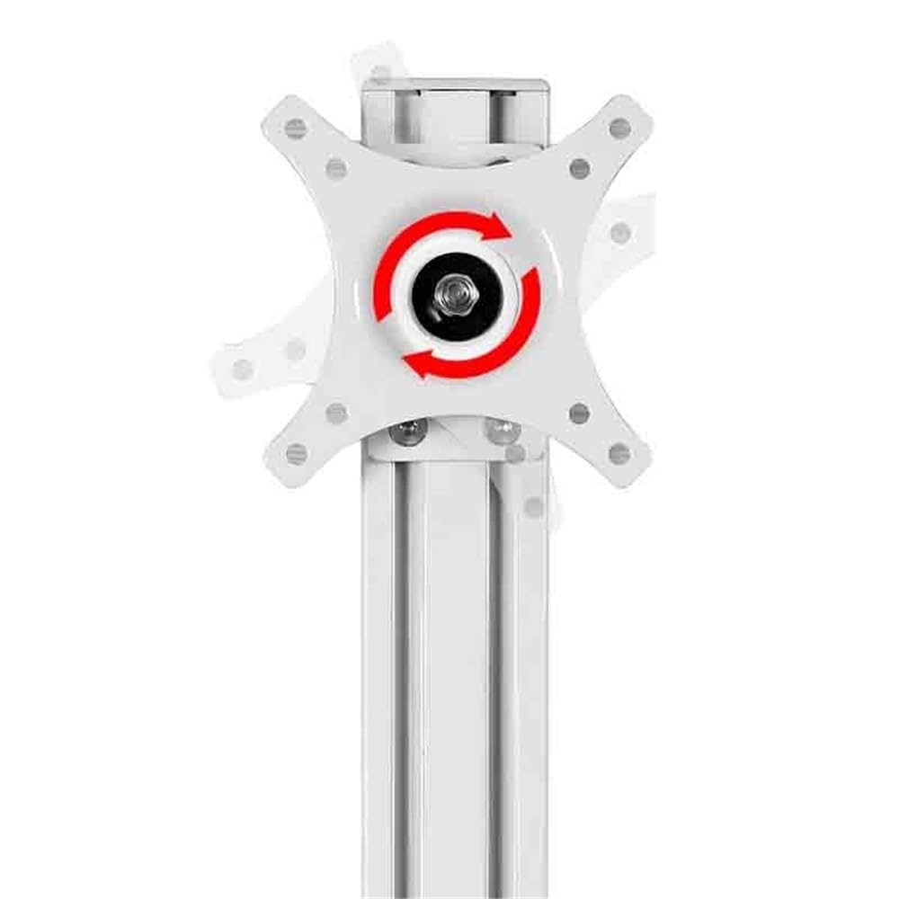 Supporto da Parete per Monitor da Ufficio, Braccio Singolo con Vassoio, per Schermi da 15 A 27 Pollici, Accessori da Scrivania.