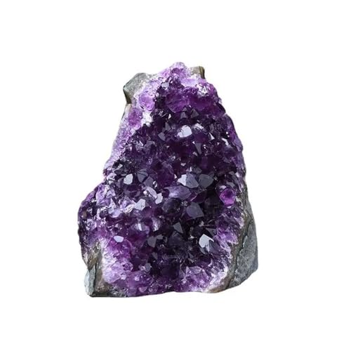 Améthyste cluster véritable sur socle, géode de quartz naturelle pour décoration d'exception