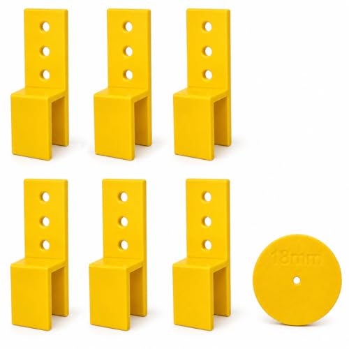 6 Pack | Scribe Jig 18mm Woodworking and Carpentry Set Includes Scribing Disc for Kitchen Bedroom and Furniture Installers Set of 6