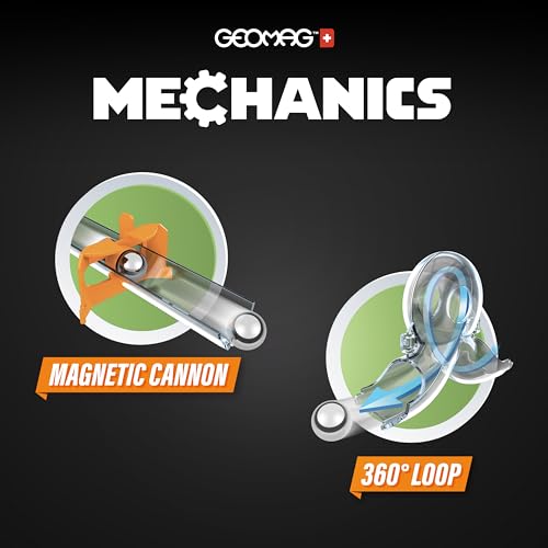 Geomag Mechanics Gravity Loops & Turns Jeu Educatif et Créatif pour Les Enfants Blocs de Construction Magnétiques Circuit avec Blocs Magnétiques Lot de 130 Pièces - vue 3