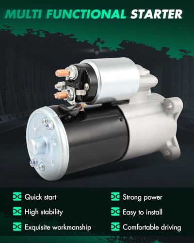 Image of SCITOO Starter Motor SFD0024 6646 for FORD Excursion 2000-2005 5.4L 6.8L F-Series Pickups 1999-2010 4.6L for Mustang 2005-2010 4.6L F-150 /F-550 6.8L 1.4kW /12 Volt CW 12-Tooth Pinion