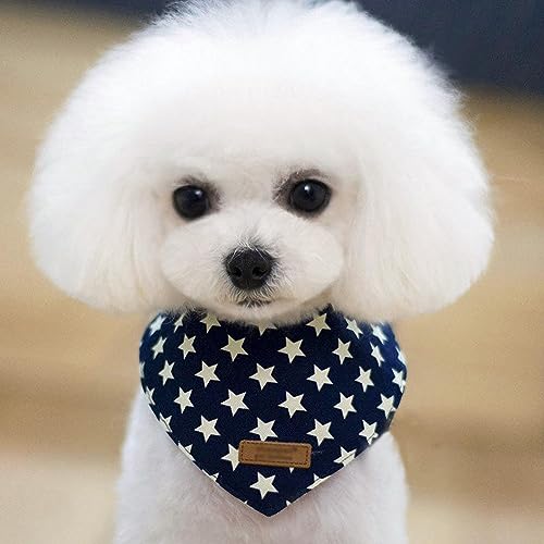 Oyccen Stars Cat Bandana Dog Triangle Scarf Adjustable Pet Puppy Collar Bib Neckerchief Saliva Towel for Small Dogs Cats - Image 2