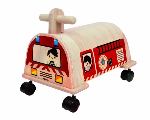 Porteur camion de pompiers Plantoys Pt3474 stable pour marcher