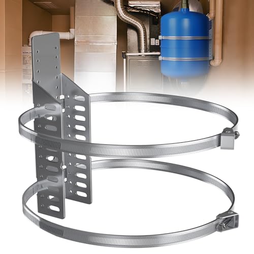 JUGGHOME Expansion Tank Brackets, Thermal Expansion Tank Wall Mounting Bracket with 2 Hot Water Heater Support Strap for 1-5 Gallon Tank, 5lb Propane Tank Holder for RV -1 Set