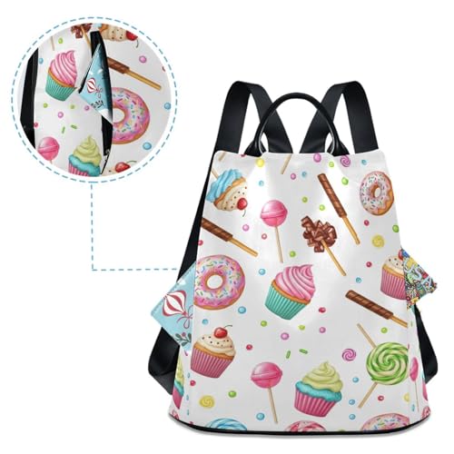 Mochila de moda con pompones y diseño de magdalenas para mujer 4