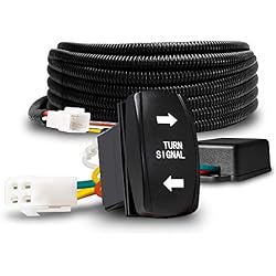 True Mods UTV ATV LED Turn Signal Light Blinker Kit [SPDT Rocker Switch Control] [Integrated Flasher Relay] Street-Legal Universal Fit for SxS Polaris RZR Ranger Can-Am X3 Maverick Defender