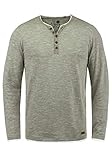 !Solid Belagos Herren Grandad Longsleeve Langarmshirt Aus 100% Baumwolle, Größe:M, Farbe:Dusty Oliv (3784)