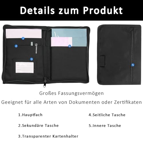 YUNXCNA Fahrzeugmappe, 24 x 17,5 cm Auto Tragbare Handschuhfach Organizer, Handschuhfach Organizer, Kfz Mehrzweck Dokumente tasche mit Mehreren Fächern, für Quittungen, Tickets, Aufbewahren, Schecks