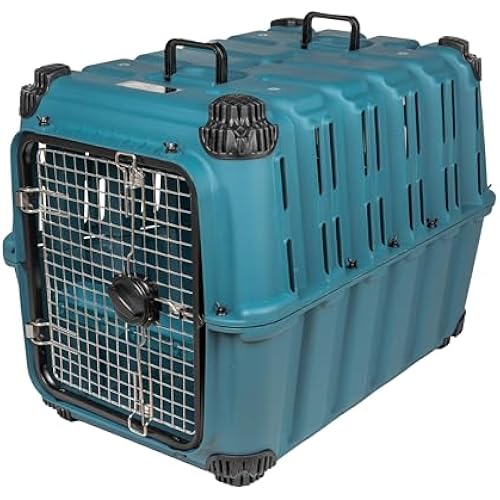 Mammoth Guardian Dog Kennel 36" Heavy Duty Travel & Outdoor Crate for Puppies, Small, Medium & Large Dogs, Secure 3 Bolt Lock, Adventure Ready for Hunting, Camping & Offroad – Lagoon Blue Kennel