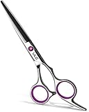 Hair Cutting Scissors, ULG Professional Hair Scissors 6.5 inch Right-Hand Razor Edge Barber Shears Salon Hair Cutting Shears Made of Japanese Stainless Steel, Hand Sharpened Pink