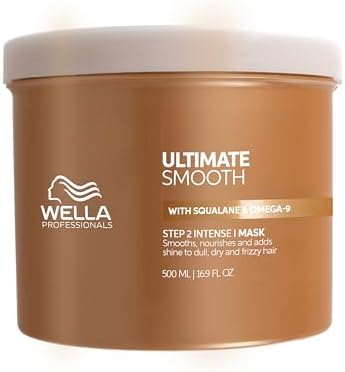 Wella Professionals Ultimate Smooth Mascarilla - Tratamiento Hidratante para ell Cabello con Escualano y Omega 9 - Cabello Seco, Apagado y Encrespado (500ml)
