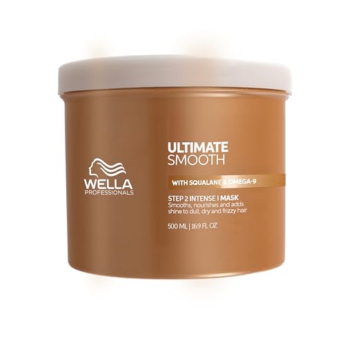 Wella Professionals Ultimate Smooth Mascarilla - Tratamiento Hidratante para ell Cabello con Escualano y Omega 9 - Cabello Seco, Apagado y Encrespado (500ml)