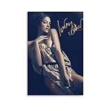 ZSSEZS 30X50cm sans Cadre Peintures sur Toile Photo Signature Sexy Marion Cotillard Actrice 3 Moderne Famille et Salon