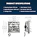 KEN BROWN 20 Inch Exhaust Fan with Power Cord, Automatic Shutter, 3500CFM, Aluminum Cooling Ventilation Fan, High Speed Wall Mounted Attic Fan for Garage, Greenhouse, Shop, Shed