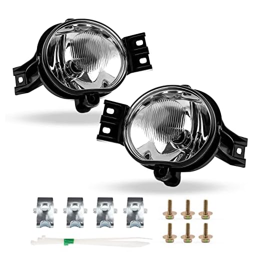 RP Remarkable Power, Fog Light for 2002-2008 Ram 1500/ 03-09 Ram 2500/ 03-10 Ram 3500, 2004 Durango 2nd Generation, 05-06 Durango Pickup Truck 9006 12V 51W with Clear Lens Black Bezel Pair FL7109