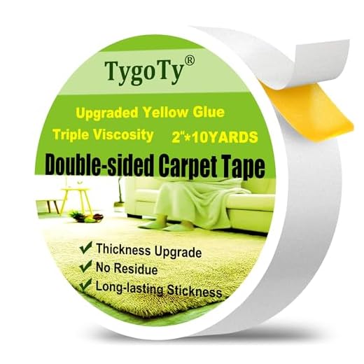 Double Sided Carpet Rug Stick Heavy Duty Tape for Hardwood Floors,Residue Free Anti Slip 2 Sided Rug Grippers pad Tape for Area Rugs,High Adhesive and Removable 2 Inch x 10 Yards