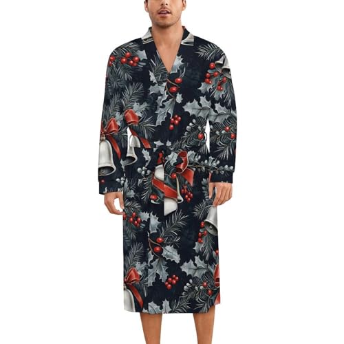 Robe de nuit en soie haut de gamme imprimé clochette kimono de luxe mixte