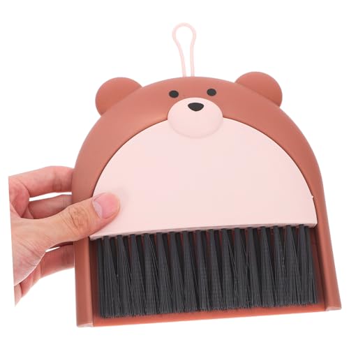 ROMISBABA Mini Kehrschaufel und Besen Set mit Niedlichem Bärendesign Ergonomischer Tischbesen für Effiziente Reinigung von Desktop Robust und Langlebig für Haushalt und Büro – Bild 4