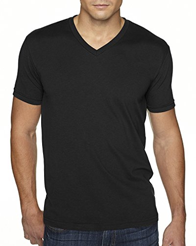 Next Level Mens Sueded V - Black - L - (Style # 6440 - Original Label)
