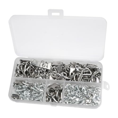 Image of Picture Hanging Kit Level 80pcs Stainless Steel Photo Frame Hooks Home Hardware for Easy Hanging Decorations