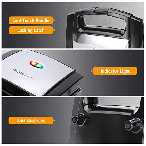 Aigostar-Lamo-30RFU-Sandwichera-800W-revestimiento-antiadherente-libre-de-BPA-almacenamiento-vertical-piloto-LED-indicador-temperatura-placas-con-forma-triangular-Color-acero-y-negro