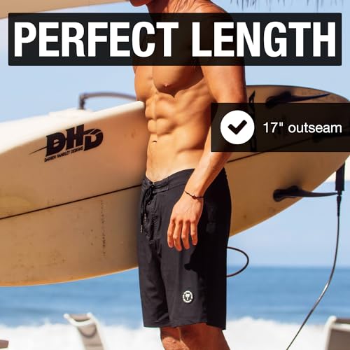 Ho Stevie! Men’s Surfing Boardshorts with Anti-Water Pockets, Key Loop, 17" Outseam Swim Trunks4