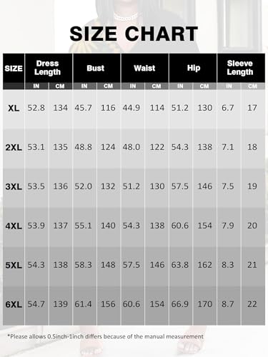 Image of Plus Size Maxi Dress for Women Short Sleeve V Neck Casual Loose Sundress with Pockets