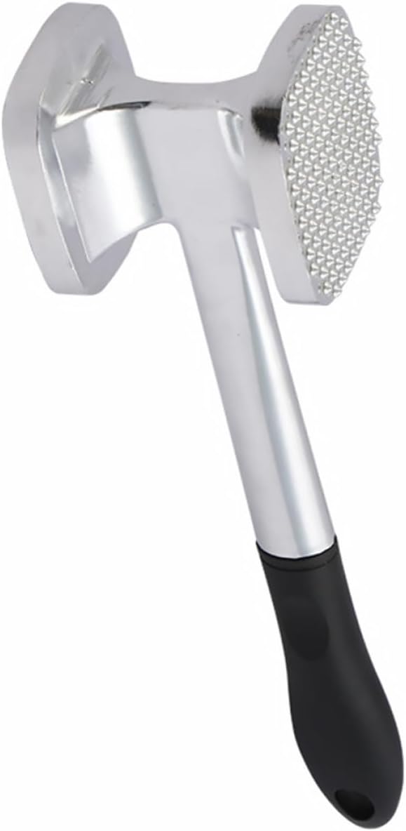 Aluminum Dual-sided Meat Tenderizer Mallet Steak Hammer Kitchen Tool for Beef and Poultry Pounding and Flattening