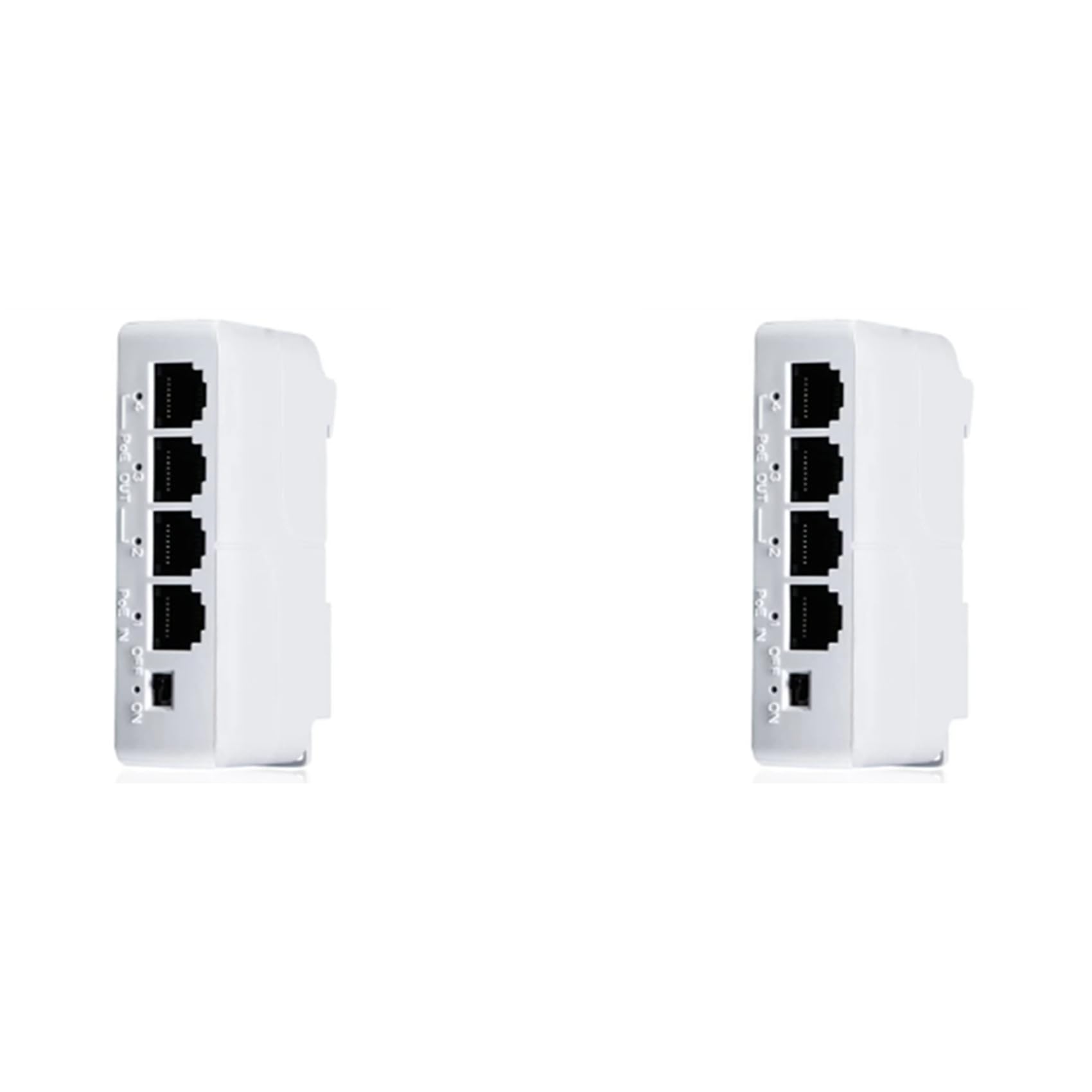 Bloepum 2Pcs 4 Ports 1 to 3 Port PoE Extender Passive Cascadable IEEE802.3Af 100Mbs for IP Transmission Repeater Switch NVR IP