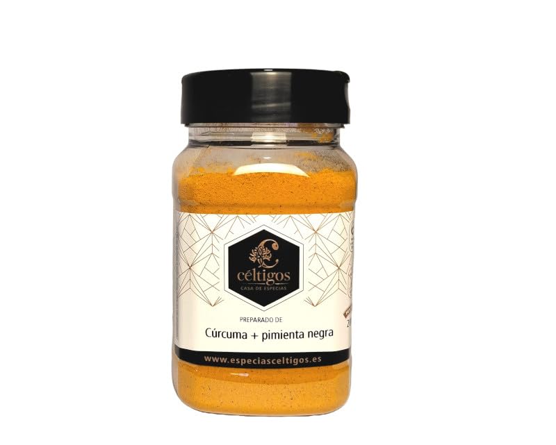 Mezcla Cúrcuma y Pimienta molida Bote 200 grs Sin Gluten