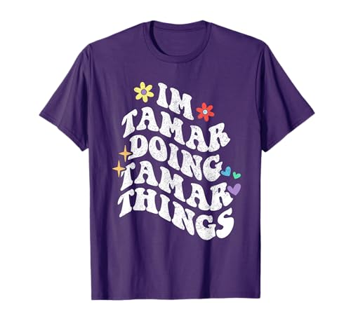 Retro Groovy Im Tamar Doing Tamar Things Funny Mother's Day T-Shirt