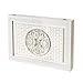 Cuadro cubrecontador con Relieve Shabby Chic de Lienzo Blanco, de 50x35 cm - LOLAhome