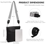 Myhozee Umhängetasche Damen Mittelgroß Handtasche - Klein Crossbody Bag PU Leder mit 2 Gurt, Schultertasche Tasche Damenhandtasche Uni mit Breitem Gurt für Frauen Damen