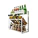 Produktbild MTYLX Regal, 3-Stufige Küchengewürzregale Aus Edelstahl, Stehlagerorganisator Gewürzdosen Flaschenregalhalter, Platzsparend, Hohe Kapazität, Silber,45 cm × 18 cm × 40 cm