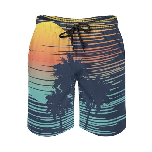 Maillot de bain de plage UMENG short imprimé cocotier pour vacances au soleil - 4