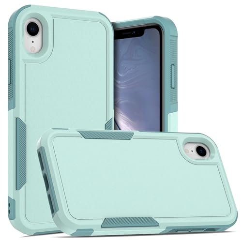 for iPhone XR Case: Dual Layer Protective Heavy Duty Cell Phone Case Shockproof Rugged Bumper Tough with Screen Protector - 16ft Military Grade Drop Tested for Appple iPhone XR (6.1 inch), Green - image 8